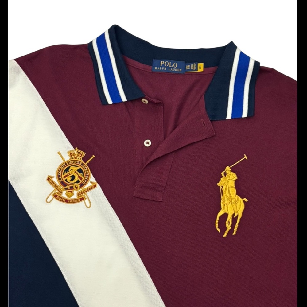 Polo Ralph Lauren Shirt Men’s 2XB Big Pony Crest Rugby Riders Jockey Club Knit